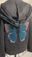 Turquoise Butterfly Hoodie