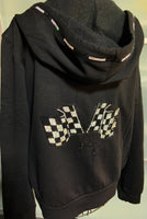 Checkered Flag Zip Hoodie Jacket..